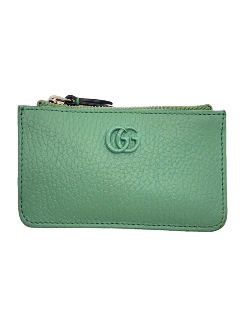Gucci Card Case Wallet Leather Green